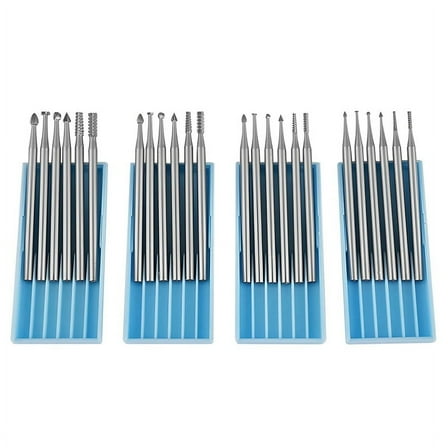 24 Pcs 3/32inch(2.3mm) Round Shank Steel Wood Carving Drill Bits for Rotary Tools Compatible with Engraving Pen