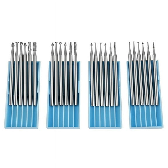 24 Pcs 3/32inch(2.3mm) Round Shank Steel Wood Carving Drill Bits for Rotary Tools Compatible with Engraving Pen