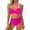 Bikini sets for women Hot Pink, variant on FASHOFT High Waisted Bikini Sets for Women Twist Front Two Piece Swimsuit V Neck Adjustable Spaghetti Straps Bathing Suit Army Green L