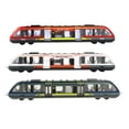 thumbnail image 4 of Alloy Train Toy Push And Go Mechanism Durable ABS Metal Model For Kids 17cm Realistic Detailing In White Red Blue, 4 of 7