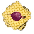 thumbnail image 2 of Carolines Treasures BB7185FC Beet Root on Basketweave Foam Coaster Set of 4 3 1/2 x 3 1/2 multicolor, 2 of 3