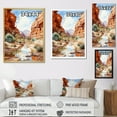 thumbnail image 4 of Designart "Minimalist Charm Of A Stream In The Canyon I" Canyon Floater Framed Canvas Prints, 4 of 5