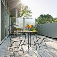 thumbnail image 2 of Costway 28.5" Patio Round Mosaic Bistro Table Plant Stand Flower Pattern Garden, 2 of 6