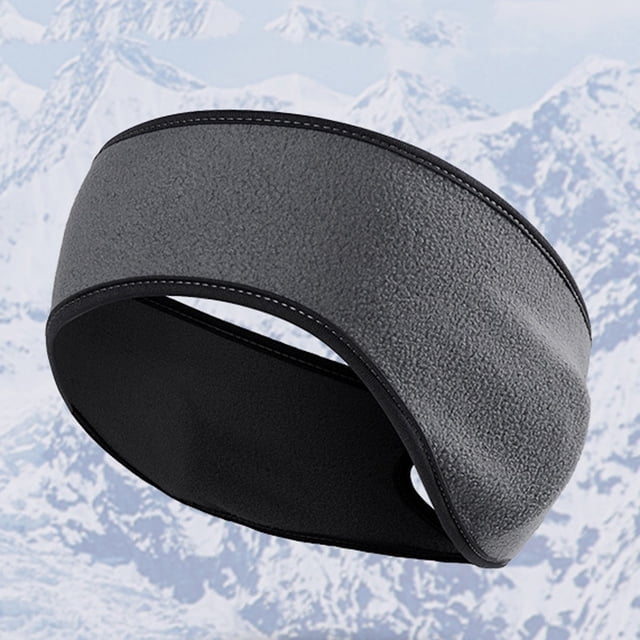 Liquidation & Promo, Chauffe-Oreilles en Polaire, Bandeau Extensible, Matériau Doux, Ajustement Réglable, pour Temps Froid, Protection des Oreilles, Accessoire de Mode Hiver, Usage Quotidien Akmoler Moins de 10 / Polaire, Gris