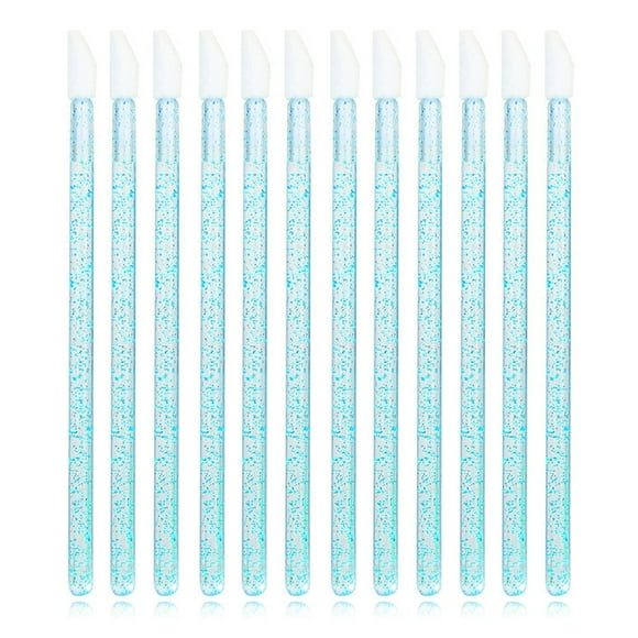 100 pinceles de labios desechables con purpurina y cristales, aplicadores de brillo labial, herramienta de maquillaje para lápiz labial.