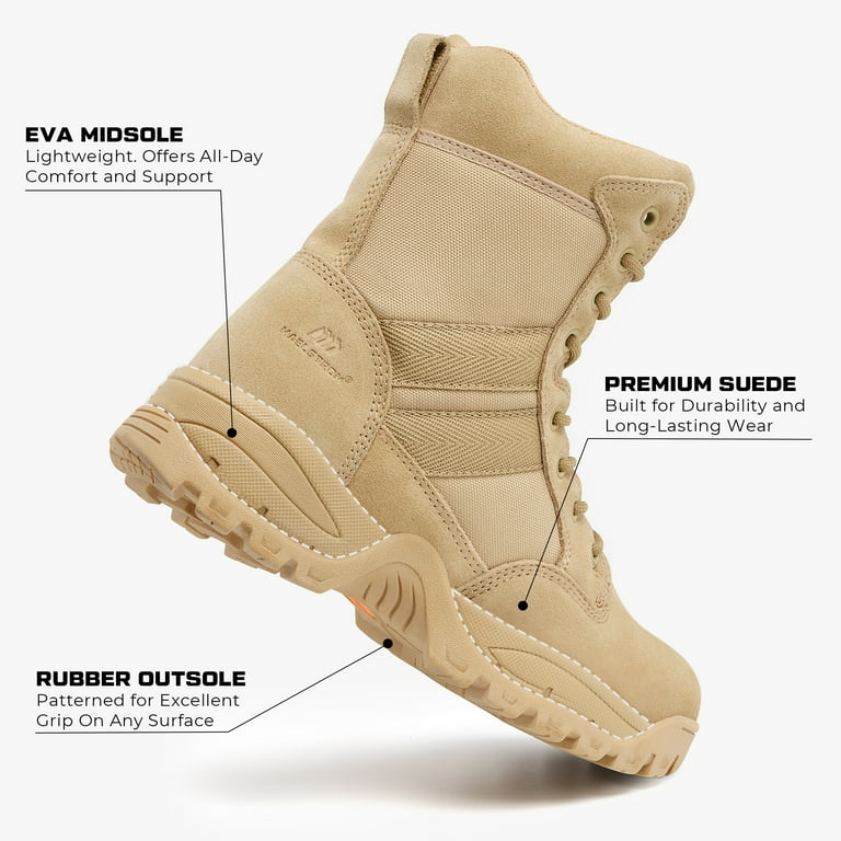Maelstrom Tactical Work Boots with Side Zipper, Size 10W - Walmart.com
