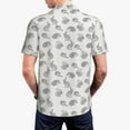 thumbnail image 4 of Balery Hand Drawn Squirrel Printed Men’s Short Sleeve Polo Shirt, Midweight Men's Shirt,Golf Polo shirts -X-Large, 4 of 9