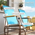 thumbnail image 6 of Outsunny Outdoor 2-Person Glider Bench with Table, Outside Breathable Mesh Swing Chair for Patio, Garden, Backyard, Porch, Blue, 6 of 9