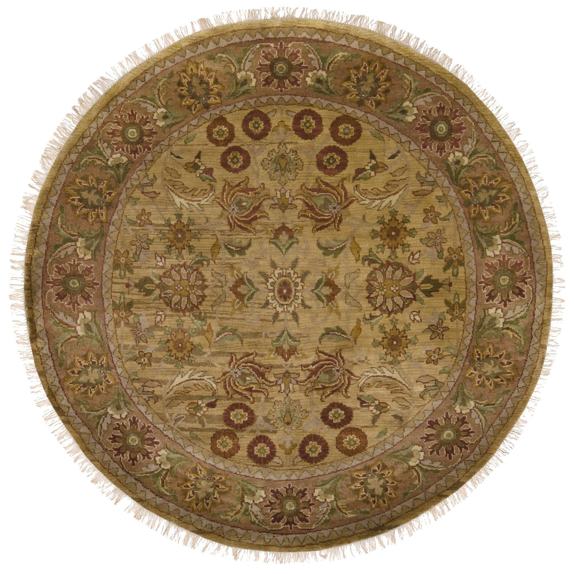 Mark&Day Area Rugs, 8ft Round Waleska Traditional Brown/Tan Area Rug (8