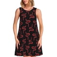 thumbnail image 1 of Fotbe Red Snake Vestido de Verano sin Mangas para Mujer – Vestido Midi Línea A, Estilo Camiseta Floral, Vestido Playero Casual y Fluido, 1 of 7