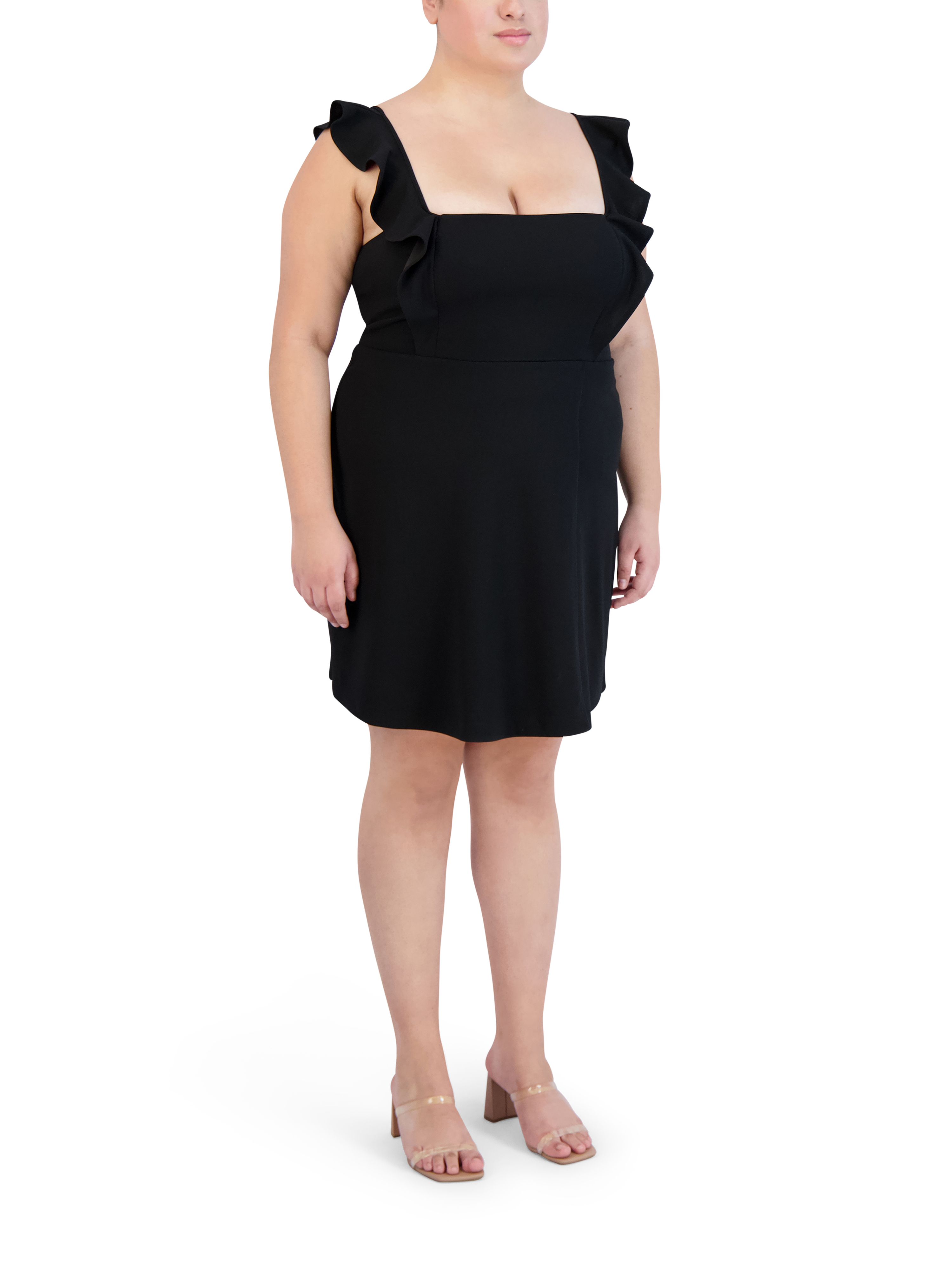 BCBG Paris Women's Ruffle Strap Mini Dress