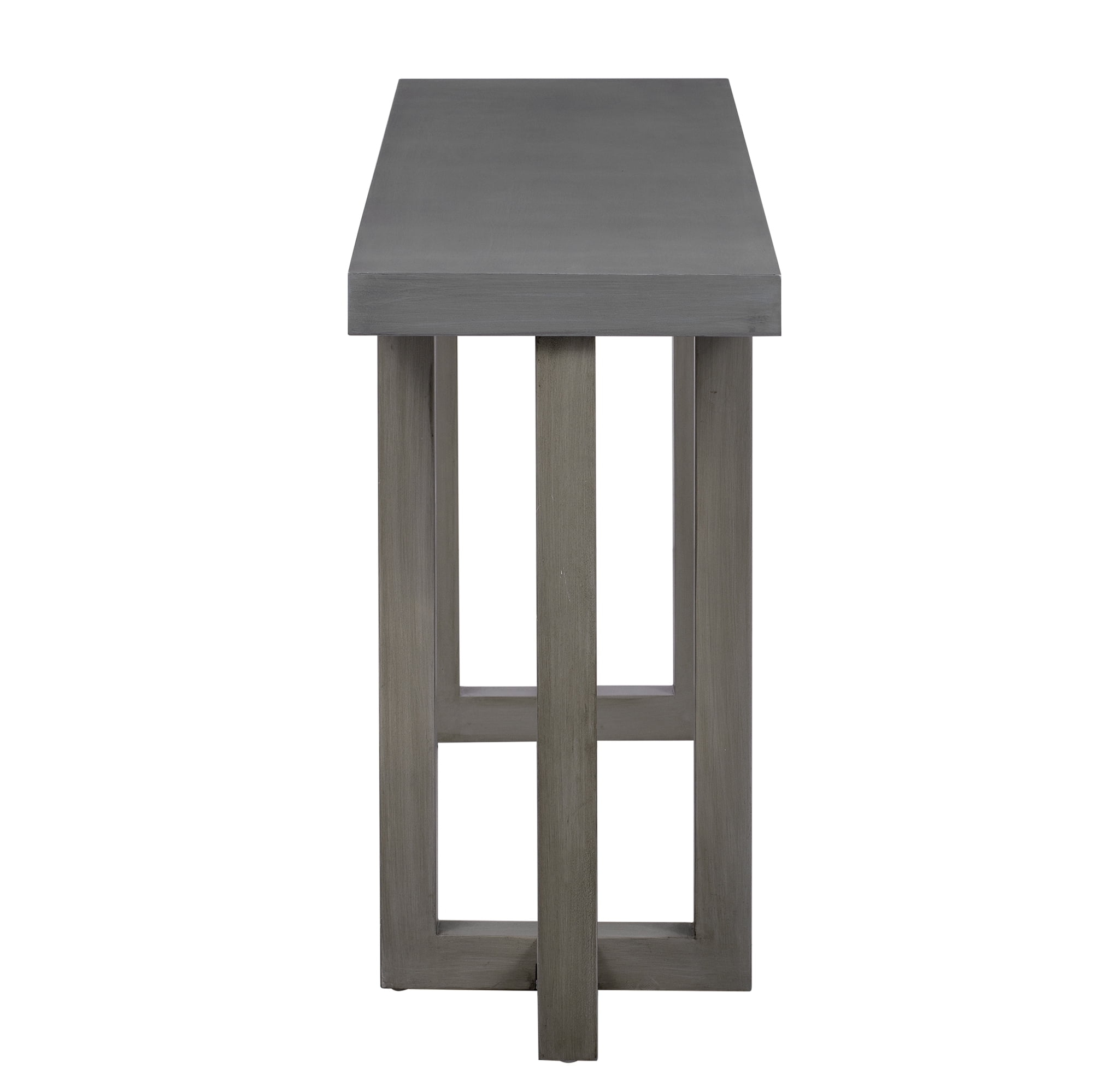 Euroco 63" Console Table, Narrow Sofa Table Behind Couch Entryway Table with Solid Wood Legs, Suitable for Entryway, Hallway, Living Room,Dark Gray