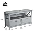 thumbnail image 3 of Costway Mueble para TV hasta 112 cm Centro Diversión con Repisa y 2 Puertas Consola para Salón y Dormitorio 112 x 40 x 61 cm, 3 of 9