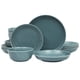 thumbnail image 1 of Gibson Home Summer Shades - Juego de vajilla de porcelana (16 piezas, platos y cuencos, para 4 personas), color azul, 1 of 5