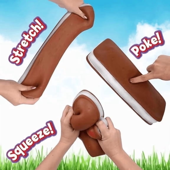 Giant Ice Cream Sandwich Squishy Toy,Slow Rising Foam Fidget Stress Relief Squeeze Toy Rectangular Dessert Shape Soft Texture