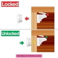 thumbnail image 5 of Vibe Lane Magnetic Baby Safety Cabinet Locks, Adjustable, Infant, Bathroom, Safety Cabinet Lock, 14 Piece, for Childproofing, White, 5 of 12