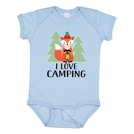 

Inktastic I Love Camping Woodland Fox Gift Baby Boy or Baby Girl Bodysuit