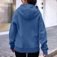 thumbnail image 4 of Timegard Sweat à Capuche à Fermeture à Glissière Femme Manches Longues Couleur Unie Automne Décontracté Confortable avec Poches, 4 of 8