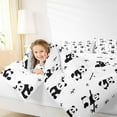 thumbnail image 4 of Manfei Cartoon Panda 2pcs Bedding Comforter Set,Black White Twin Comforter Sets,Botanical Plants Breathable Bedding Set,Ultra Soft Animal Home Decor,Reversible, 4 of 8