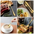 thumbnail image 5 of Cibeat Gold Silverware Set, 30 Piece Flatware Set, Stainless Steel Kitchen Restaurant Tableware Cutlery Set, Service for 6, Include Knife/Fork/Spoon, Mirror Polished, Dishwasher Safe, 5 of 5