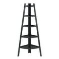 thumbnail image 4 of Danya B. Five Tier Corner Ladder Display Bookshelf - Black Finish, 4 of 4