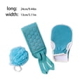 thumbnail image 4 of Vogacara 3 unids/set paño de limpieza corporal de fibra vegetal lavable cuello guante de ducha removedor de piel muerta accesorios de bola de baño Cuerpo del baño Vogacara CE014165-00, 4 of 6
