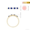 thumbnail image 4 of Angara Natural 0.36 Ct. Blue Sapphire with Diamond Non Eternity Wedding Band in 14K Yellow Gold for Women (Ring Size: 11.5), 4 of 9