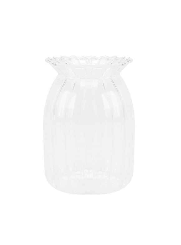1pc Vase Ornament Delicate Glass Vase Transparent Flower Arrangement Container