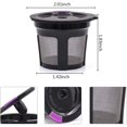 thumbnail image 2 of Paquete de 6 filtros reutilizables y recargables compatibles con café para facilitar el uso con filtro de malla de acero inoxidable ecológico (negro), 2 of 5