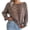 Khaki, variant on Aoochasliy Womens Sweaters Clothes Pullover Cardigan Colorful Long Sleeve off Shoulder Knit Crew Neck