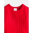 thumbnail image 2 of Wonder Nation Toddler Girls Knit Dress with Long Sleeves, Sizes 12M-5T, 2 of 3