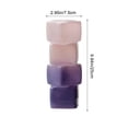 thumbnail image 3 of Stacked Geometric Glass Tabletop Decor with Gradient Finish for Modern or French Style Home Accent and Flower Arrangement in Purple, 3 of 6