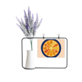 thumbnail image 1 of O Alphabet Orange Fruit Cute Pattern Artificial Lavender Flower Vase Bottle Card, 1 of 2