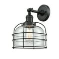 thumbnail image 3 of Innovations 1-LT Vintage LED Large Bell Cage 8" Sconce - Matte Black - 203-BK-G78-CE-LED, 3 of 4