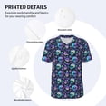 thumbnail image 3 of Lsque Skull flower cute Pattern Mens Polo Golf Shirts Funny Graphics Shorts Sleeve Button Shirts Baseball T-shirt-Medium, 3 of 7