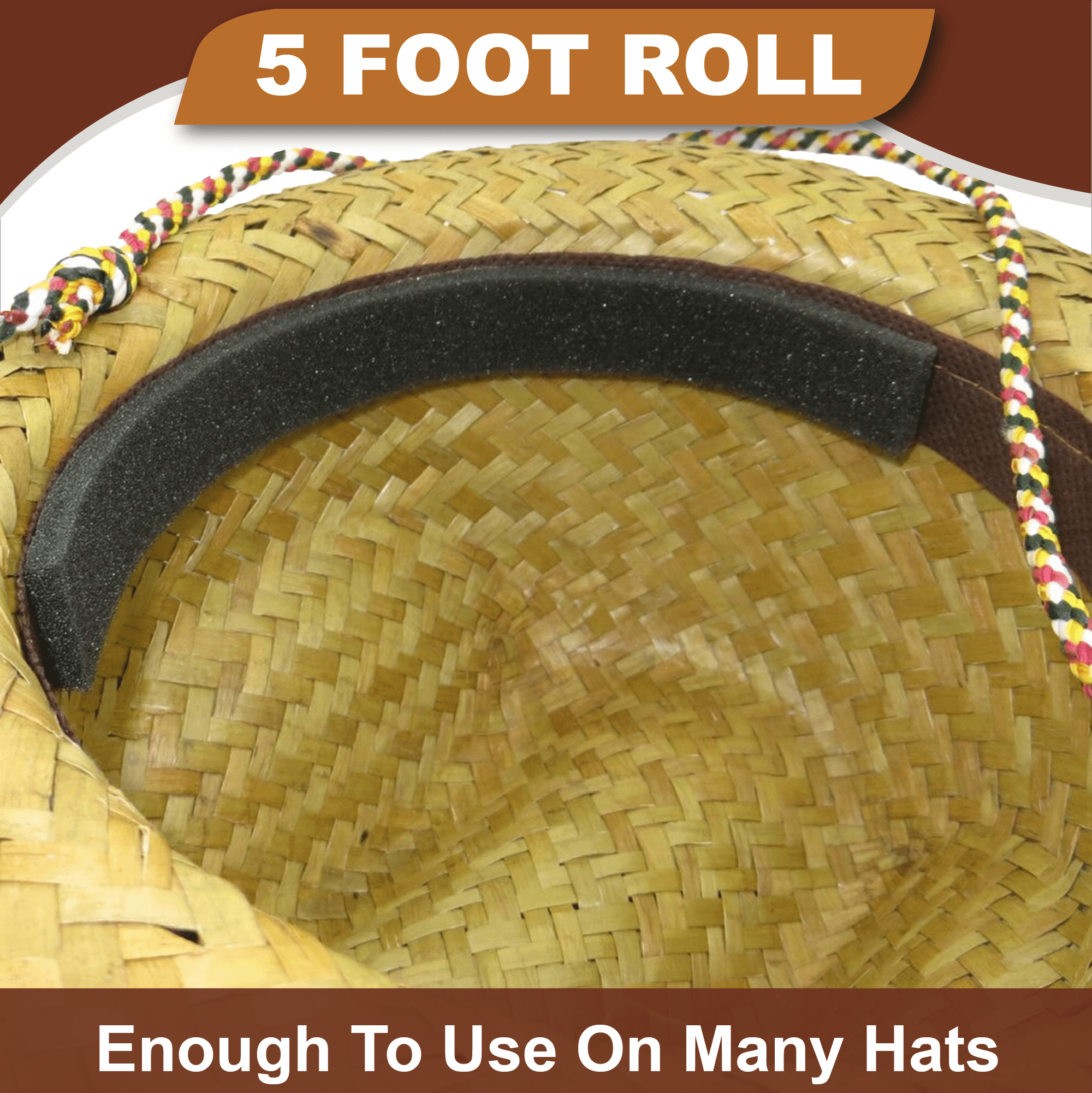FQH Self-adhesive Hat Sizing Reducing Foam Tape Roll 