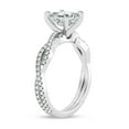 thumbnail image 2 of Empire Jewelry 1.8 Ct Asscher Cut Solitaire Diamond Ring - Twisted Shank Engagement Ring - 14K White Gold Plated Jewelry for Women's Special Occasions, 2 of 3