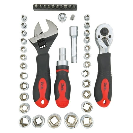 

1PK Do it Stubby Standard/Metric 1/4 In. and 3/8 In. Drive 6-Point Shallow Ratchet & Socket Set (43-Piece)