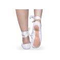 thumbnail image 4 of Zapatilla De Ballet De Piel Suela Corrida Negro y Blanco 15 a 30 blanco 16.5 Damaris Alberlui BALLET SUELA CORRIDA, 4 of 4