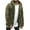 Army Green, variant on IYTR Comfy Hooded Warm Tops Coat with Pocket Solid Color Long Sleeve Jacket Mens Winter Jacket Button-up Hooded Neck Green XXXL
