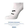 thumbnail image 3 of Brooks Ghost No Show Socks I Performance Running Low Profile Socks with Arch Support for Men & Women - White - X-Large, 3 of 5