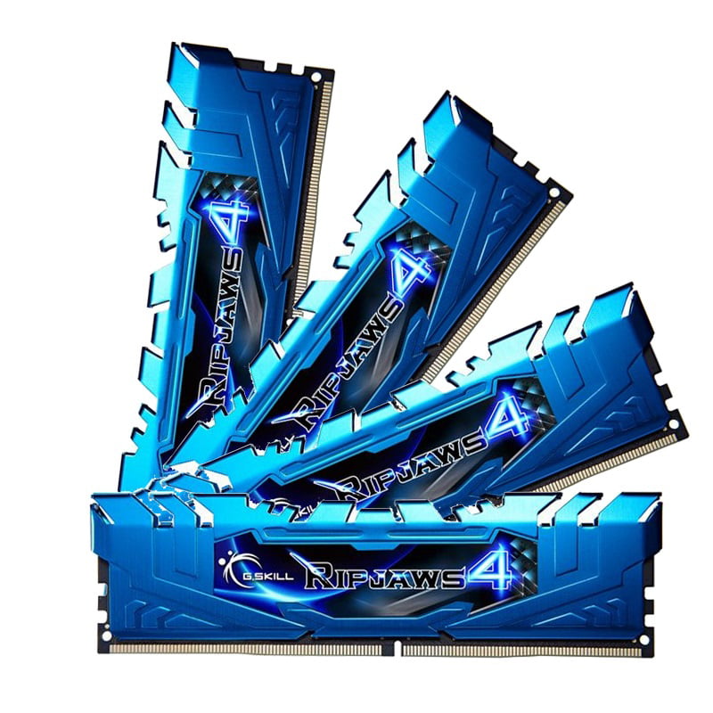 Hectáreas Bibliografía ensayo 16GB G.Skill Ripjaws 4 DDR4 3400MHz PC4-27200 CL16 Quad Channel kit (4x4GB)  Blue with 2 Active Fans - Walmart.com