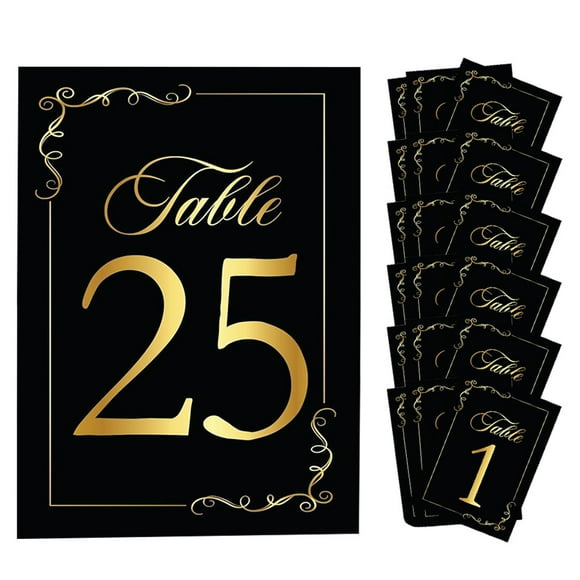 30Pcs Paper Table Numbers Wedding Desk Numbers Standing Tabletop Numbers Cards