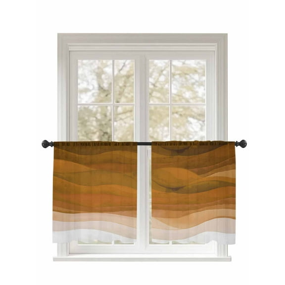 Sheer Curtains 2 Panels Set, Window Sheer Curtains for Living Room/Bedroom, Light Filtering Rod Pocket Voile Drapes, 52" W x 45" L