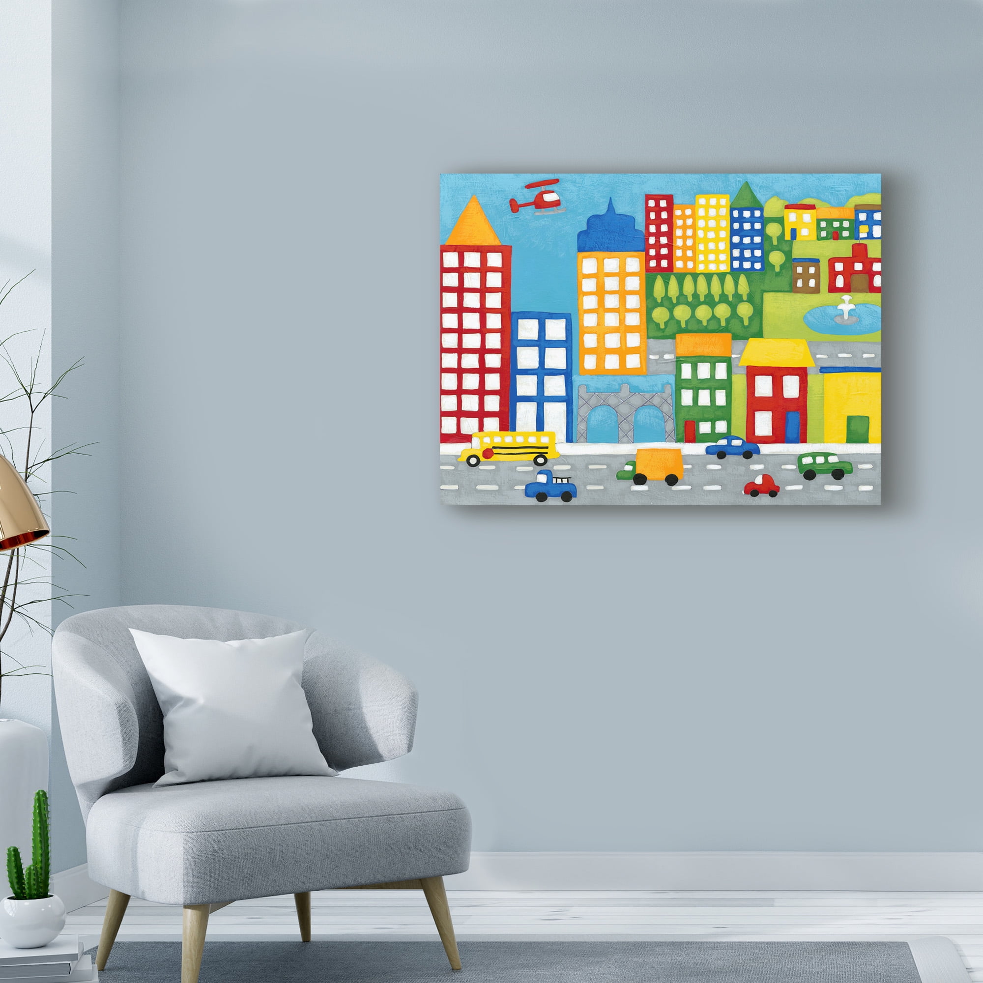 Trademark Fine Art 'Storybook City' Canvas Art by Chariklia Zarris