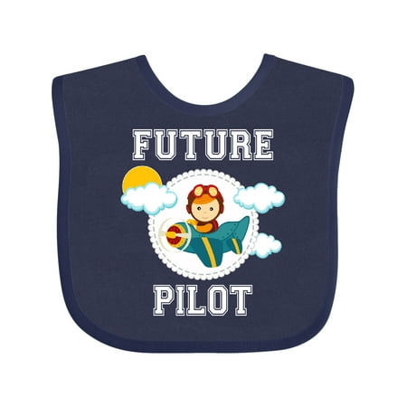 

Inktastic Future Pilot Airplane for Boys Gift Baby Boy Bib