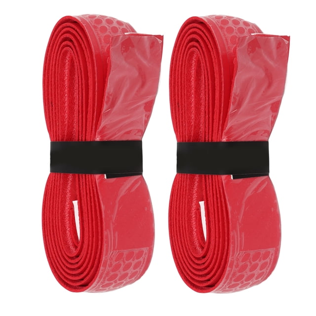 Tennis Racket Grip Tape, 2 PCS Tennis Racquet Overgrips Shock Absorption Sweat Absorbing Polyurethane Nitrogen Fiber For Sports Red,Blue,Pink,Yellow,Orange