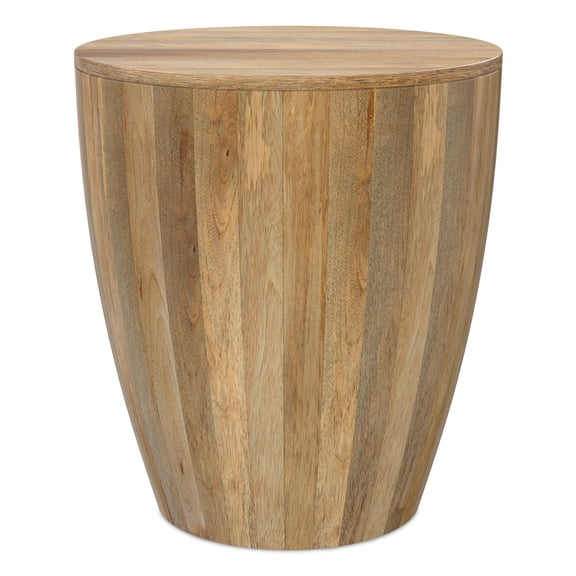 Simpli Home Elmbrook 21 inch Wide Solid Mango Modern End Table in Natural, Assembled
