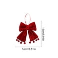 thumbnail image 3 of BAOPAI Red Polyester Christmas Tree Bows Decorations Assorted Sizes For Home Holiday Festive Decor Durables Shape, 3 of 6