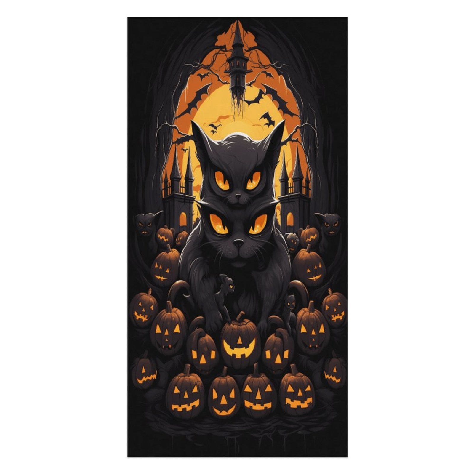 Halloween Scary Night Full Moon Beach Towel – with A Unique Design, Extra Large,XL (32”x 63”) for Kids & Adults